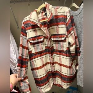 Universal threads oversized plaid jacket